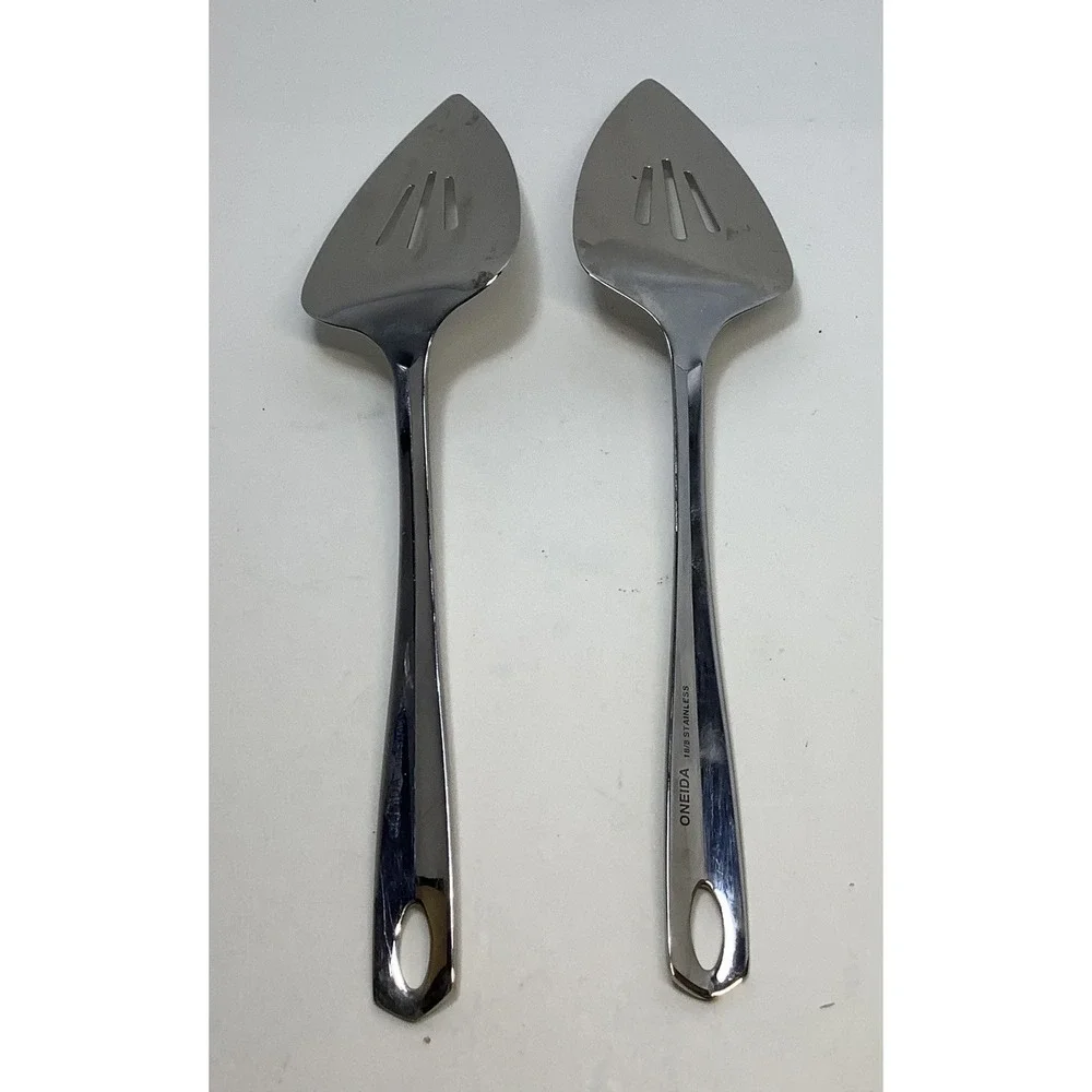 2 Oneida 18/8 Pastry Pie Cake Servers Stainless‎ Steel